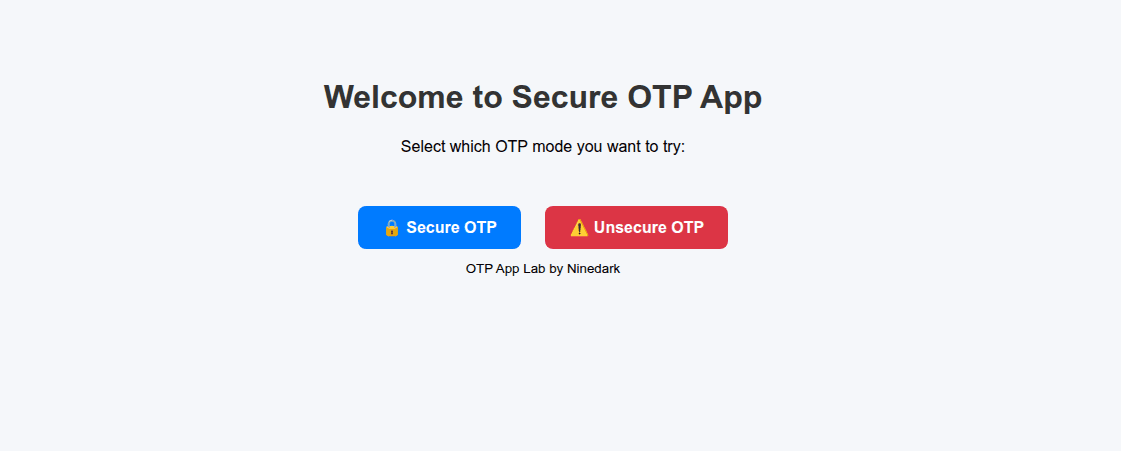 otp_app | Vulnerable OTP Lab preview